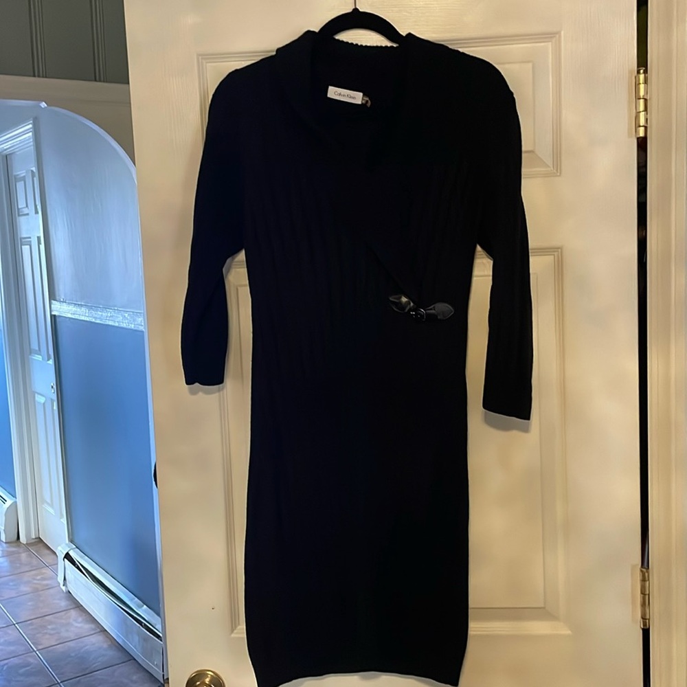 Calvin Klein Black Medium Sweater Dress
